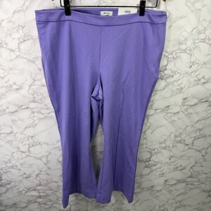 On 34th St Macy’s Women’s Pants sz 2X Lilac Kick Flare NEW # G487